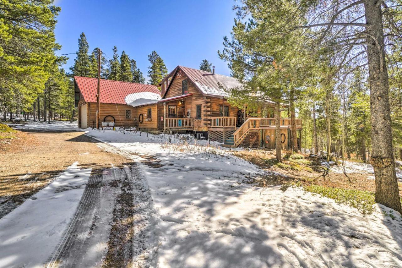 Secluded Black Hawk Log Cabin With Fire Pit! Eksteriør billede