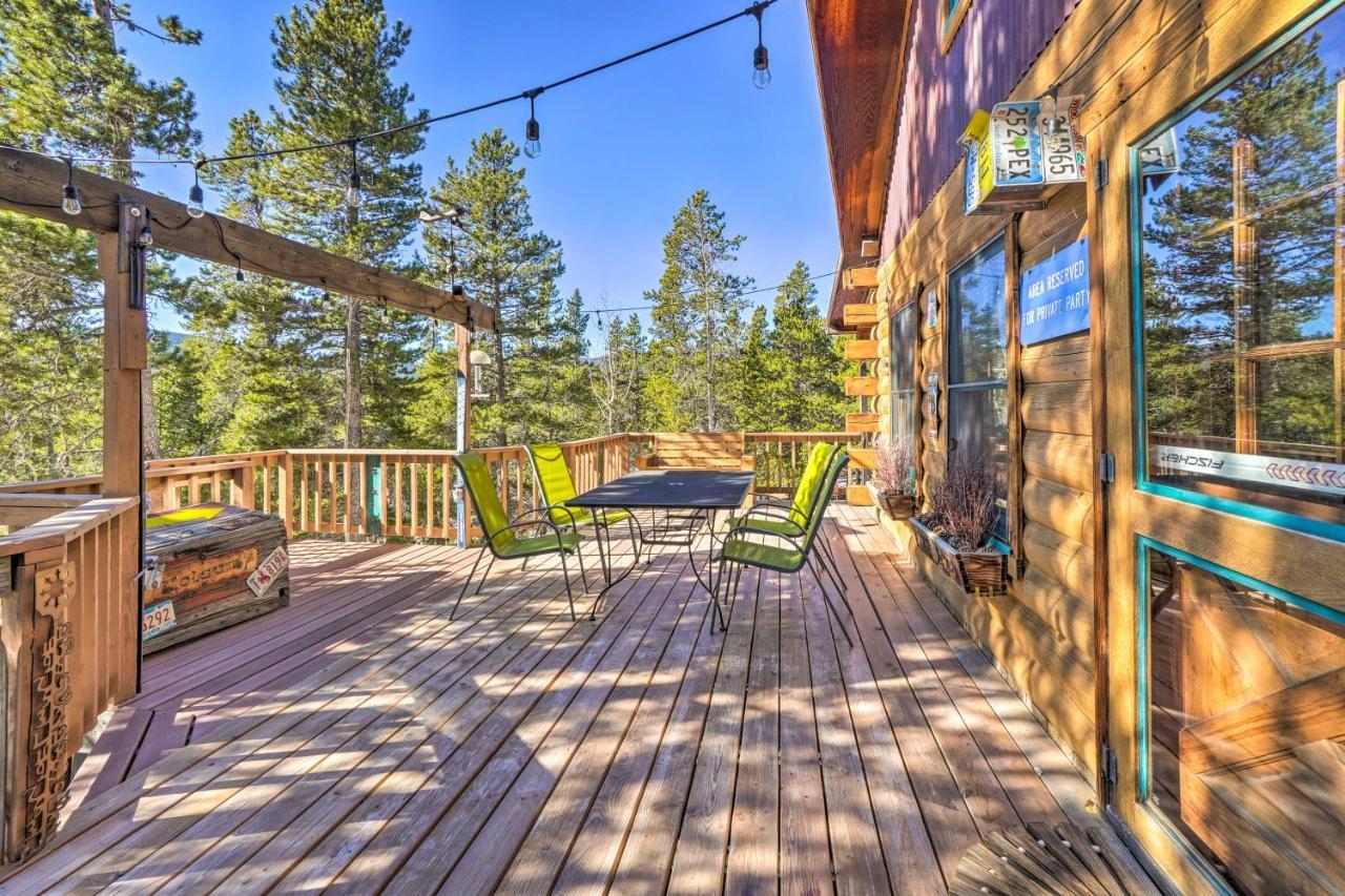 Secluded Black Hawk Log Cabin With Fire Pit! Eksteriør billede