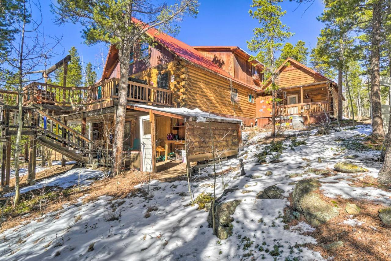 Secluded Black Hawk Log Cabin With Fire Pit! Eksteriør billede