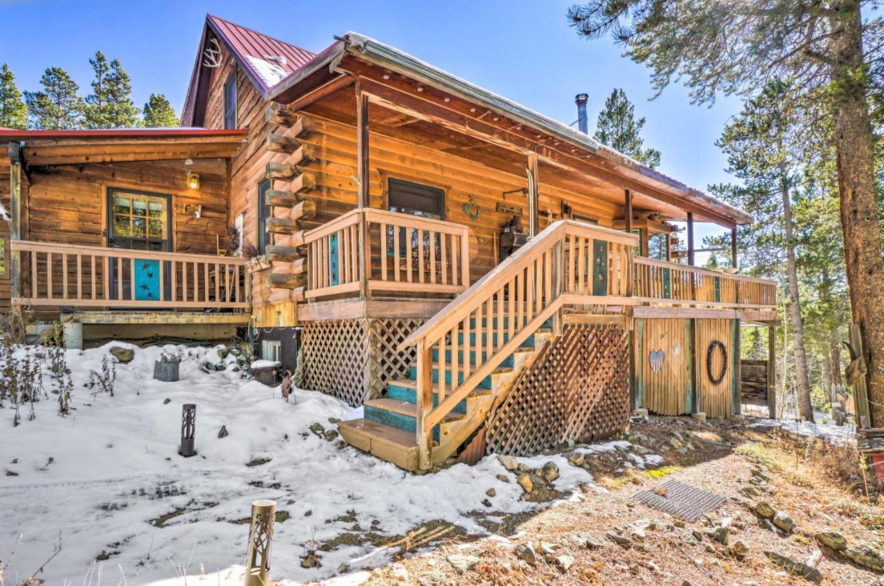 Secluded Black Hawk Log Cabin With Fire Pit! Eksteriør billede